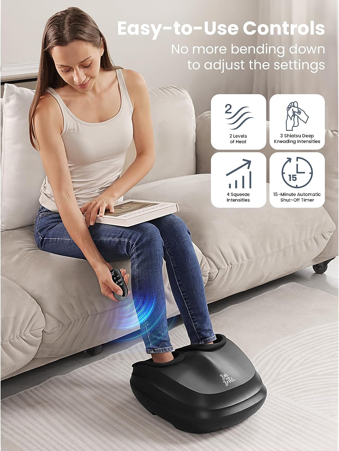 BOB AND BRAD Foot Massager Machine With Remote
