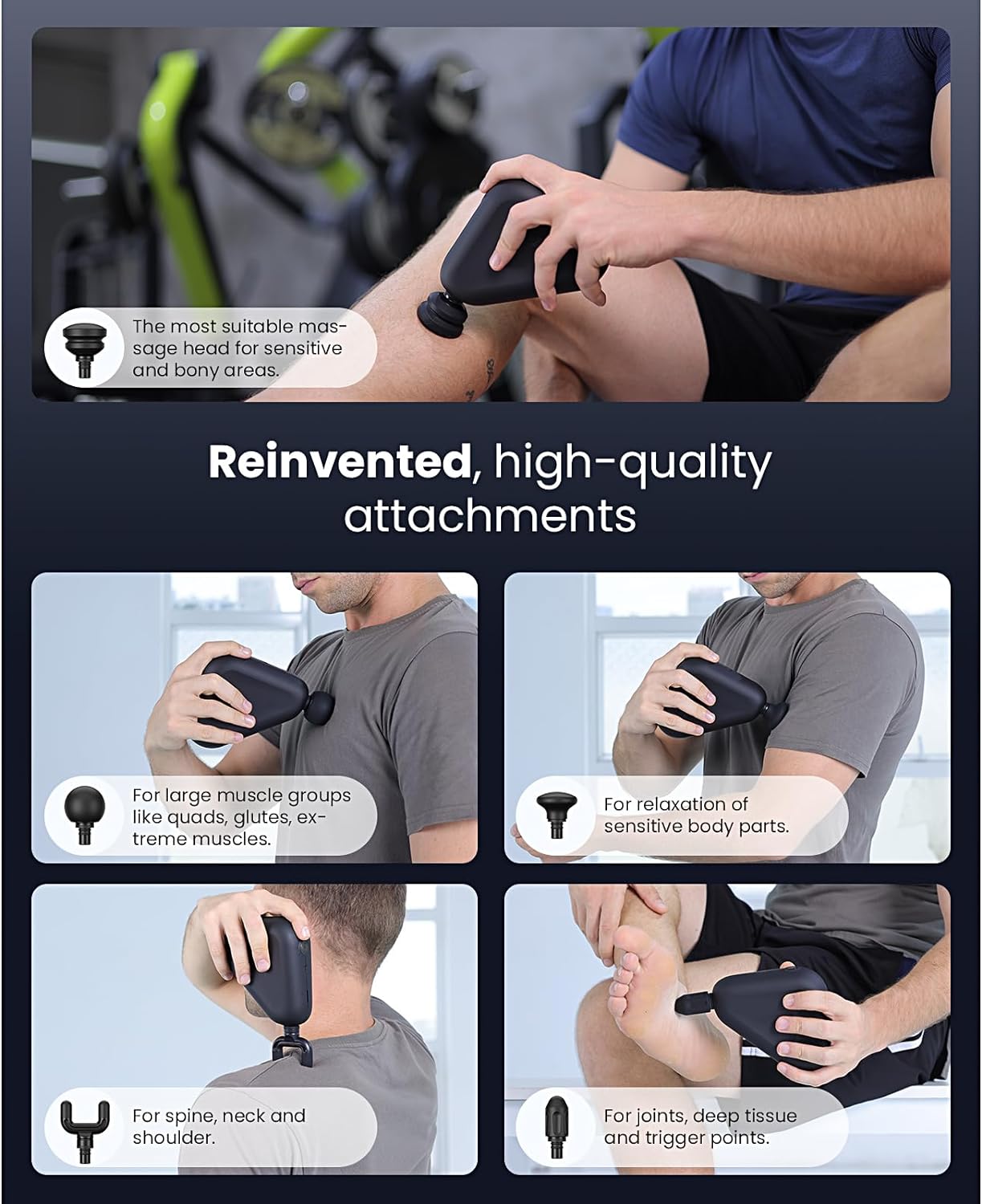 BOB AND BRAD Air 2 Massage Gun-Black