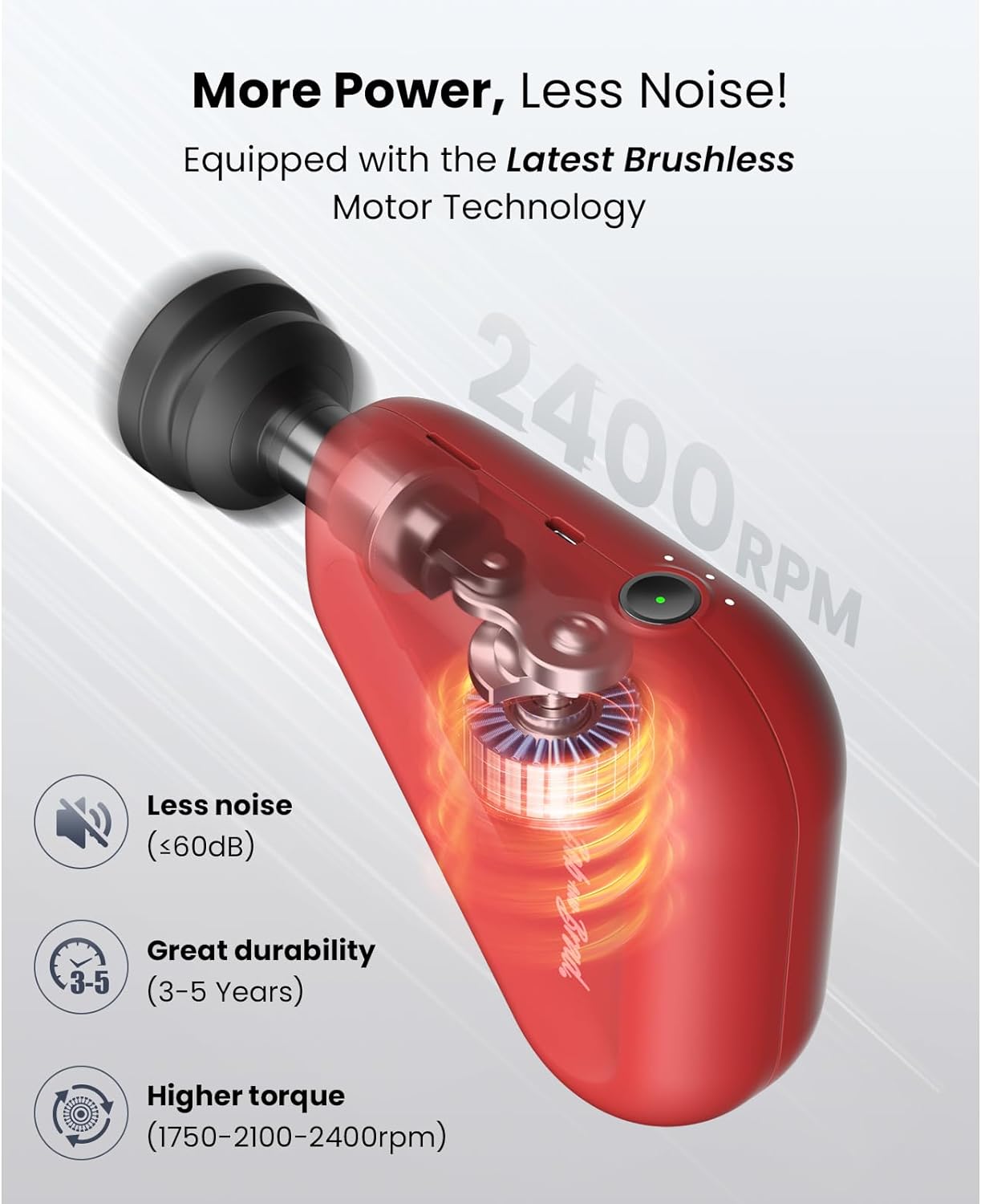 BOB AND BRAD Air 2 Massage Gun-Red