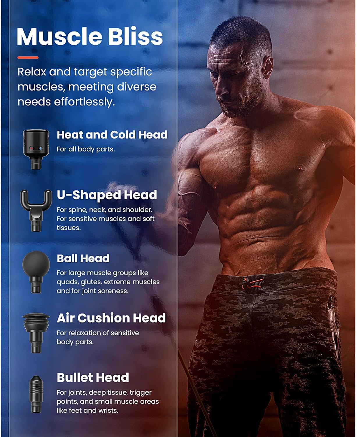 BOB AND BRAD C2 Massage Gun with Heat and Cold Therapy