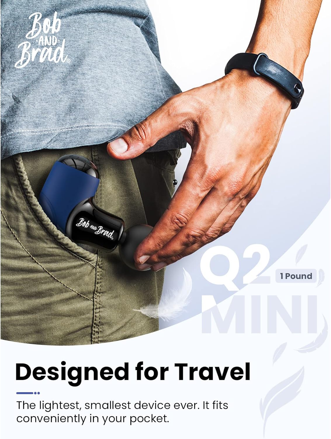 BOB AND BRAD Q2 Mini Massage Gun-Blue