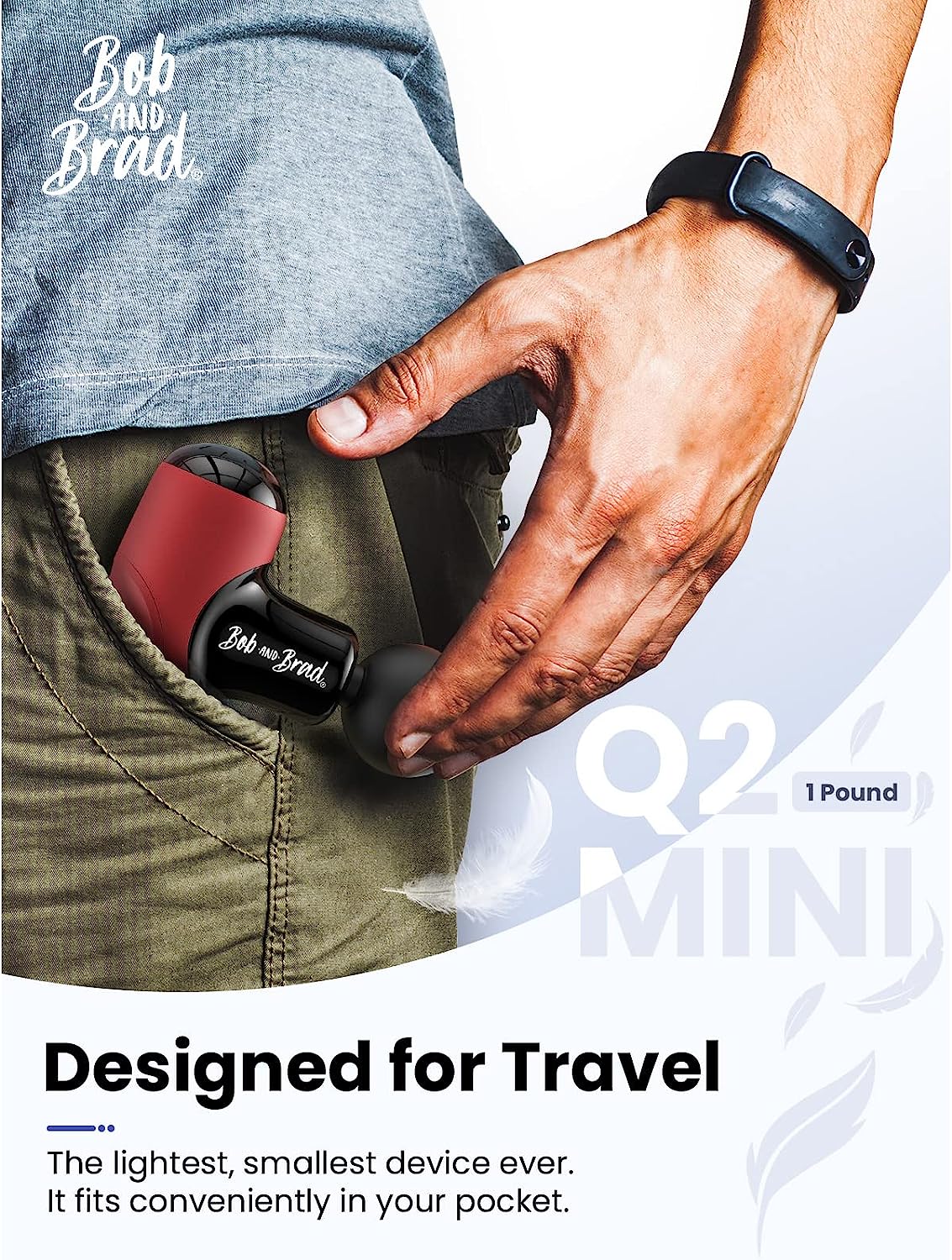 BOB AND BRAD Q2 Mini Massage Gun-Red